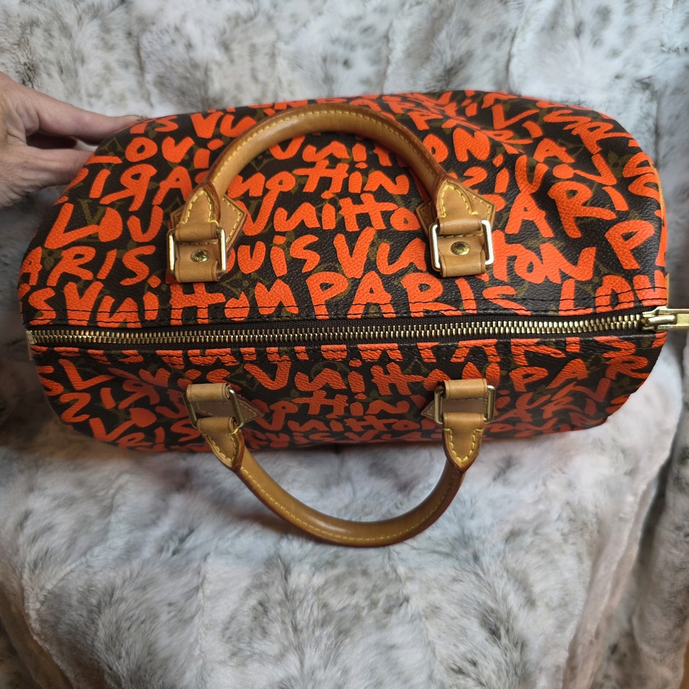 Louis Vuitton Bold Orange and Brown Satchel - Picture 7 of 15